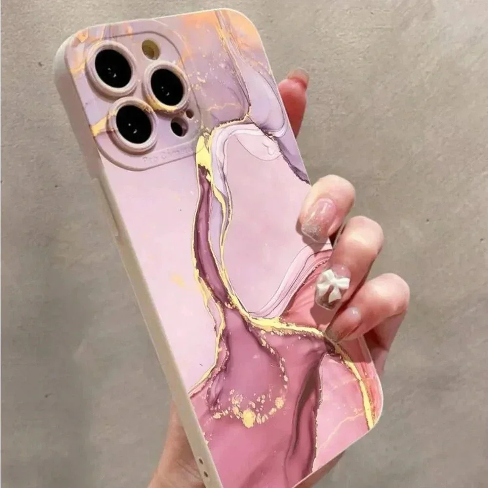 ⚠️Clearance iPhone 12/Pro/Pro Max Pink Marble Phone Case - Picture 3 of 3